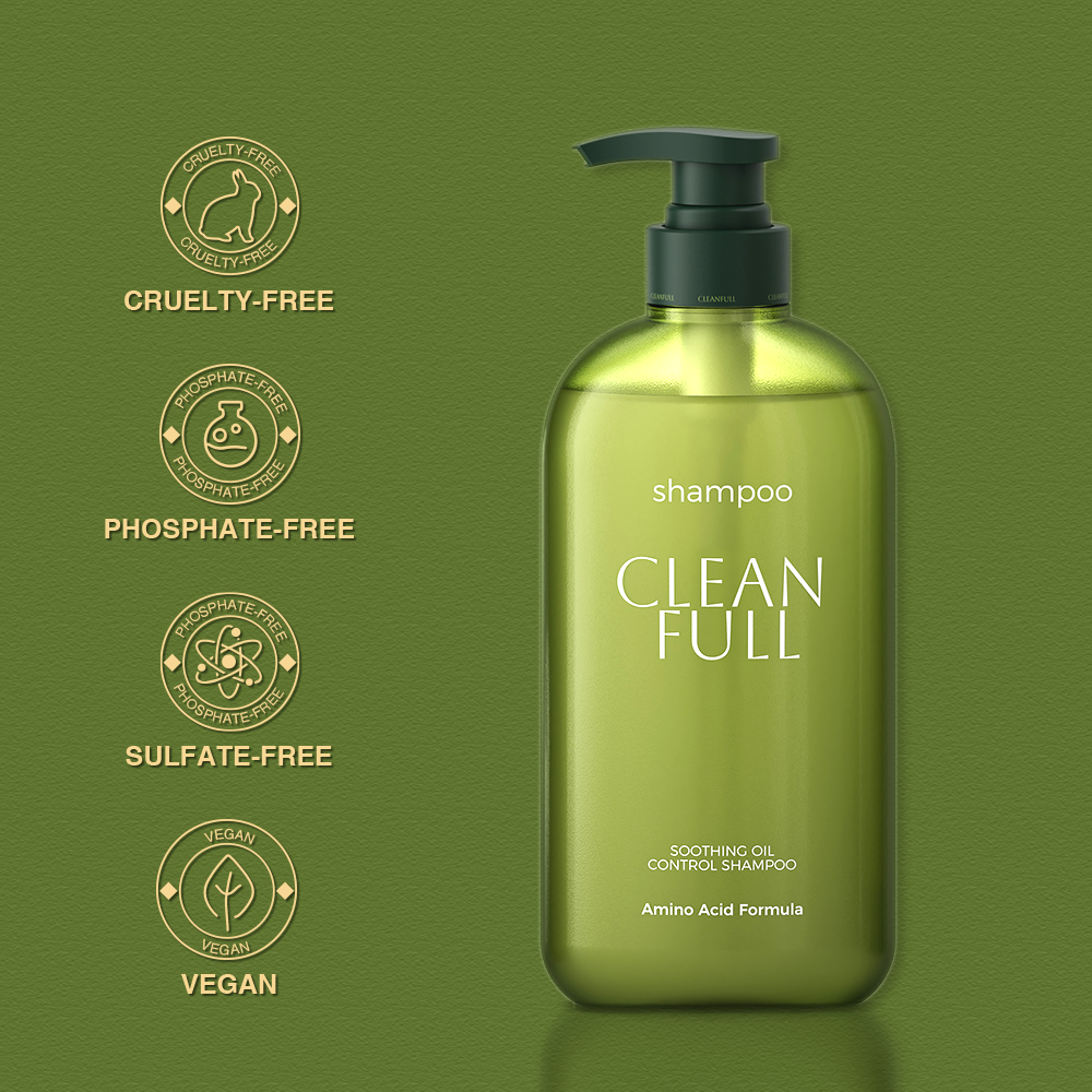 CLEANFULL Silicone Free Shampoo Natural Extract for Healthy Hair